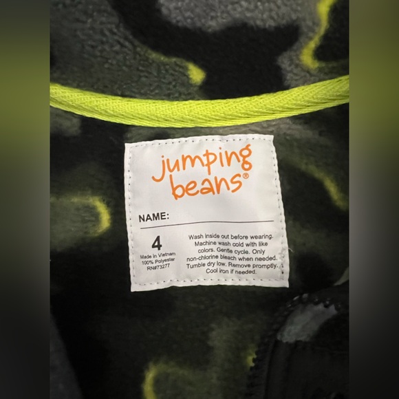 Boys Size 4 Jumping Beans Fleece Full Zip-Up - Picture 2 of 3